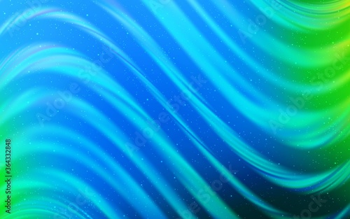 Light Blue, Green vector background with astronomical stars. Modern abstract illustration with Big Dipper stars. Best design for your ad, poster, banner.