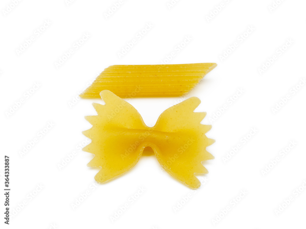 Traditional Italian pasta isolated on white background Traditional Italian pasta isolated on white background