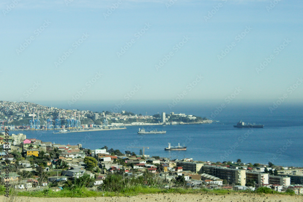 Panoramic View of the Port of Valparaíso Chile