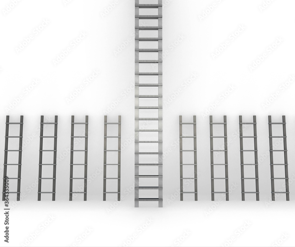 Different ladders in career progression concept Different ladders in career progression concept