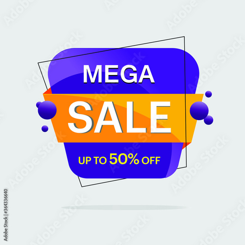 Mega sale up to 50% off vector design