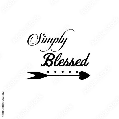 Simply Blessed SVG file for use with Photoshop, Illustrator, Cricut machines. Great for T-shirt design., tumbler decal, car decal. 