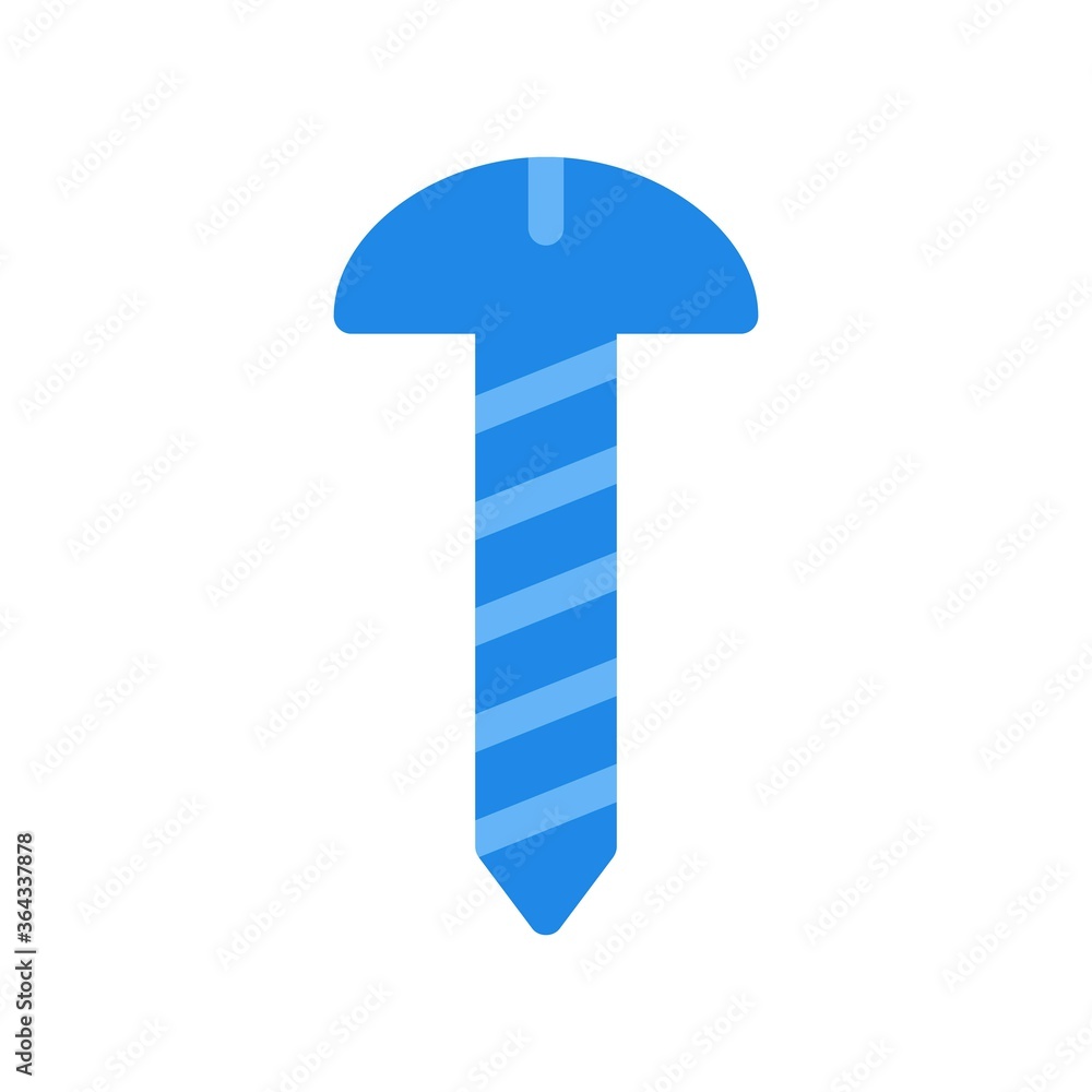 Screw icon illustration in flat design style. Bolt, nuts symbol. Screw icon illustration in flat design style. Bolt, nuts symbol.
