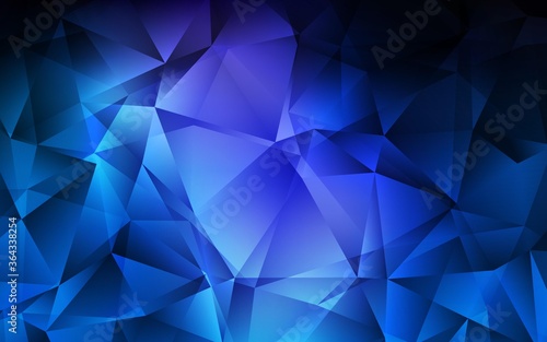 Dark BLUE vector cover in polygonal style. Modern abstract illustration with colorful triangles. Pattern can be used for websites. © smaria2015