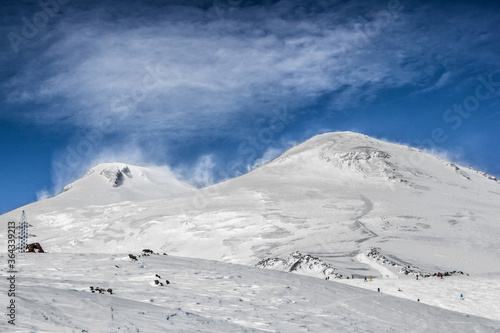 Caucasus, top of a high mountain Elbrus in winter © yuliagubina