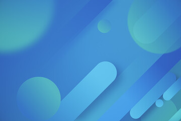 Creative blue wallpaper with colorful circles