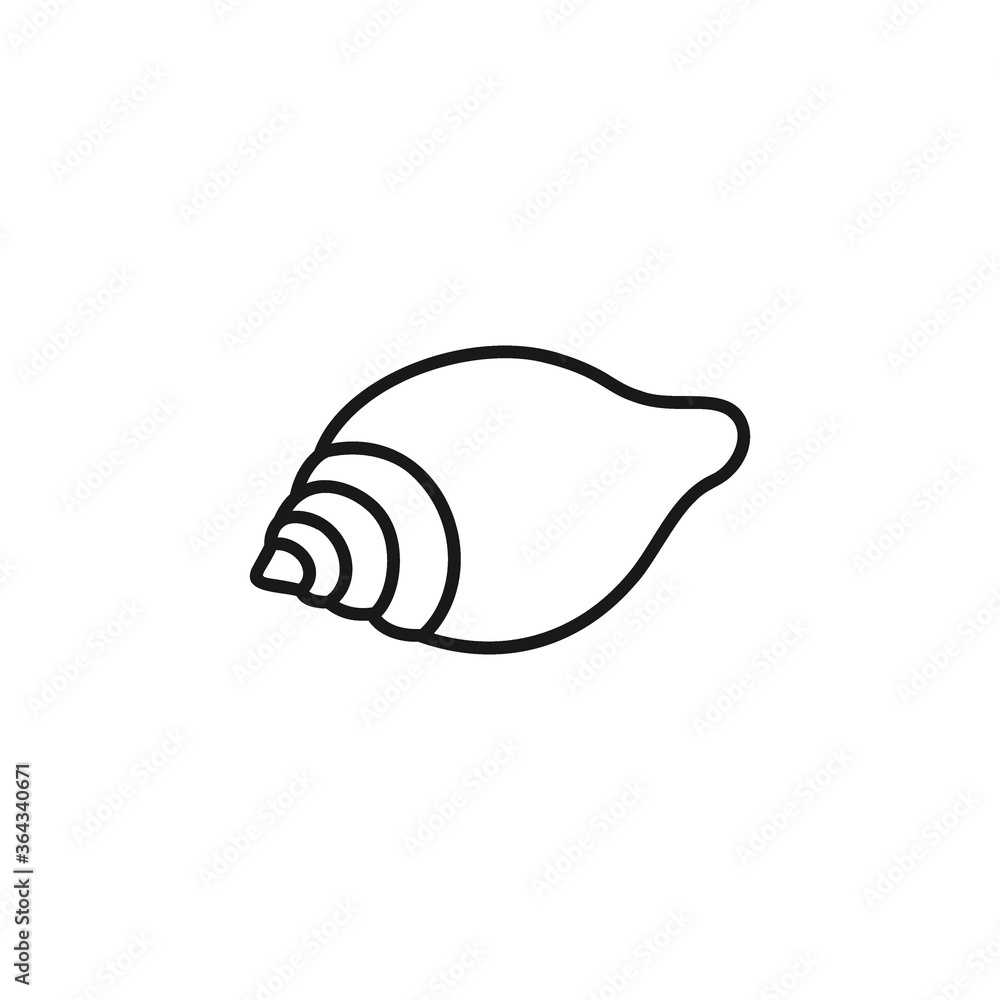 Whelk icon flat vector illustration Whelk icon flat vector illustration