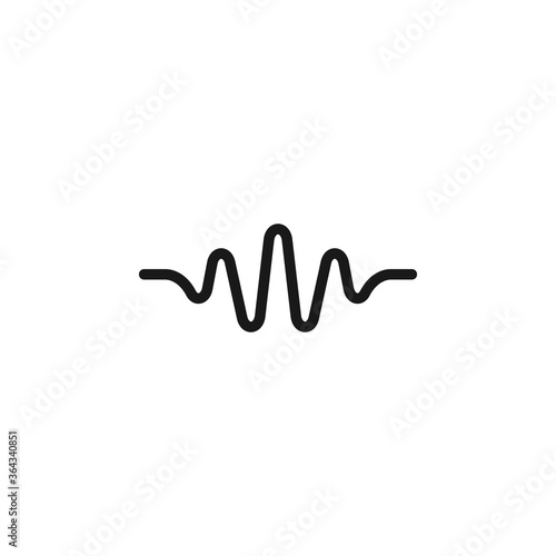 Sound wave icon flat vector illustration