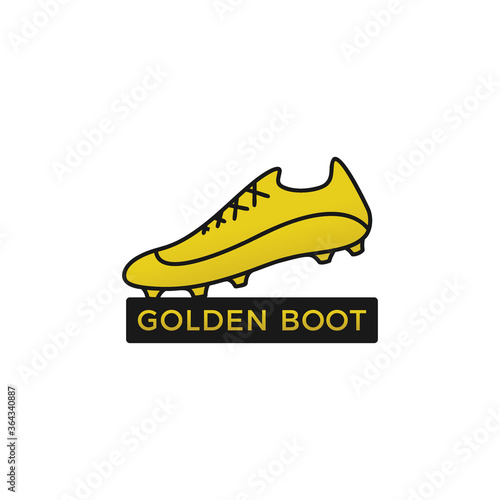 Golden boot icon vector illustration. top goal scorer symbol