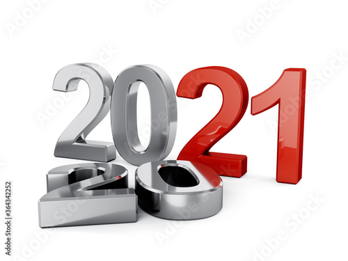 2021 New Year concept isolated