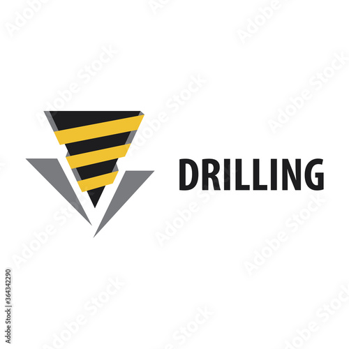 Vector logo of drilling and geodetic works