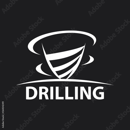 Vector logo of drilling and geodetic works