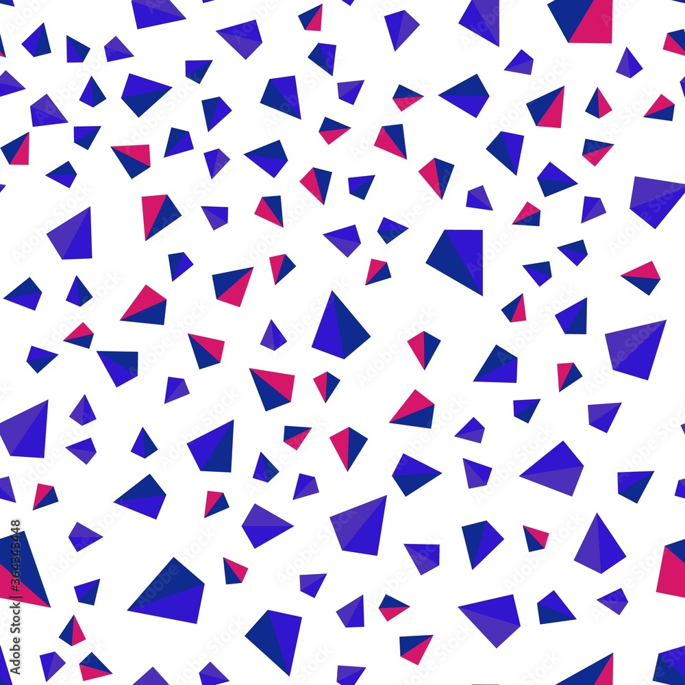 Fototapeta premium Light Blue, Red vector seamless, isometric texture with triangular style. Triangles on abstract background with colorful gradient. Pattern for trendy fabric, wallpapers.