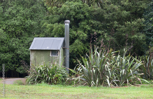 Toilet on a campground photo