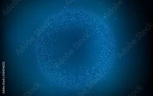 Dark BLUE vector pattern with night sky stars. Blurred decorative design in simple style with galaxy stars. Pattern for astrology websites.