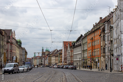 Φωτογραφία Augsburg, Germany townscape on Maximilianstrasse.