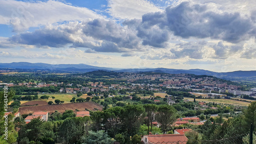 View of the valley with San Mariano and Santa Sabina from"Monte Lacugnano" a hill near Perugia, Italy.