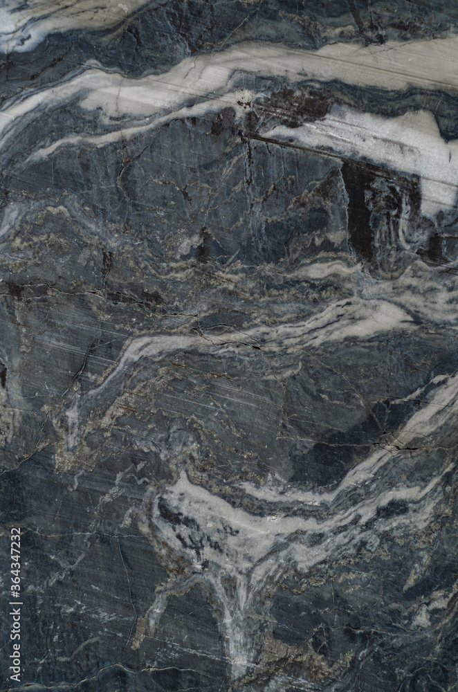 Fototapeta premium Grey marble with white veins