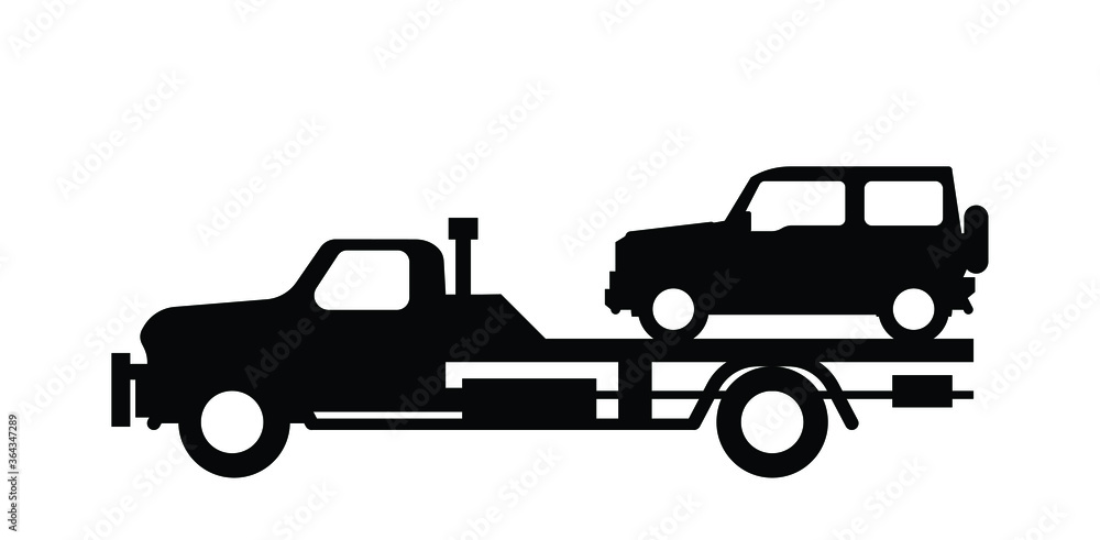 Car Towing Truck, truck vector icons