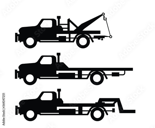 Car Towing Truck, truck vector icons