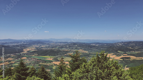 Summer landscape from "Monte Tezio", a Mountain near Perugia in Umbria "the green heart of italy".