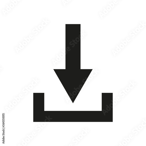 Free Download Download icon . Download button , vector illustration. Black arrow on white background. - GFXLoad