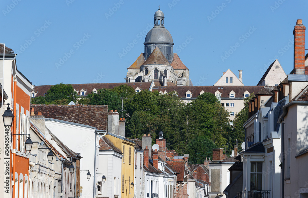 Obraz premium Cityscape views of medieval city Provins: architecture of an ancient city. Provins - commune in Seine-et-Marne department, Ile-de-France region, France.