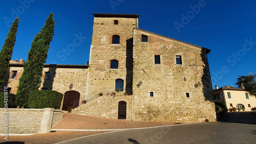 Ancient building in the center of Solomeo, a beautiful small village in Umbria.