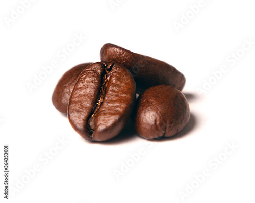coffee beans on white background