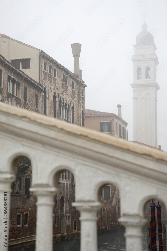 Italy Venice on foggy day