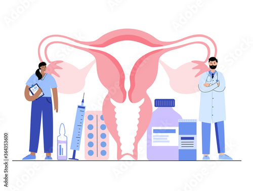 Reproductive system concept
