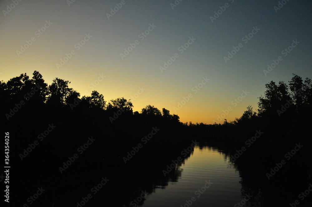 sunset over the river, sunset, philippines