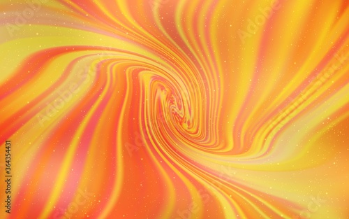 Light Orange vector pattern with night sky stars. Shining colored illustration with bright astronomical stars. Template for cosmic backgrounds.