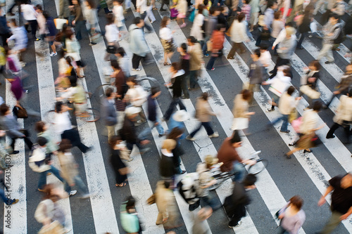 Photography Blurred Japanese Crosswalk Crossing