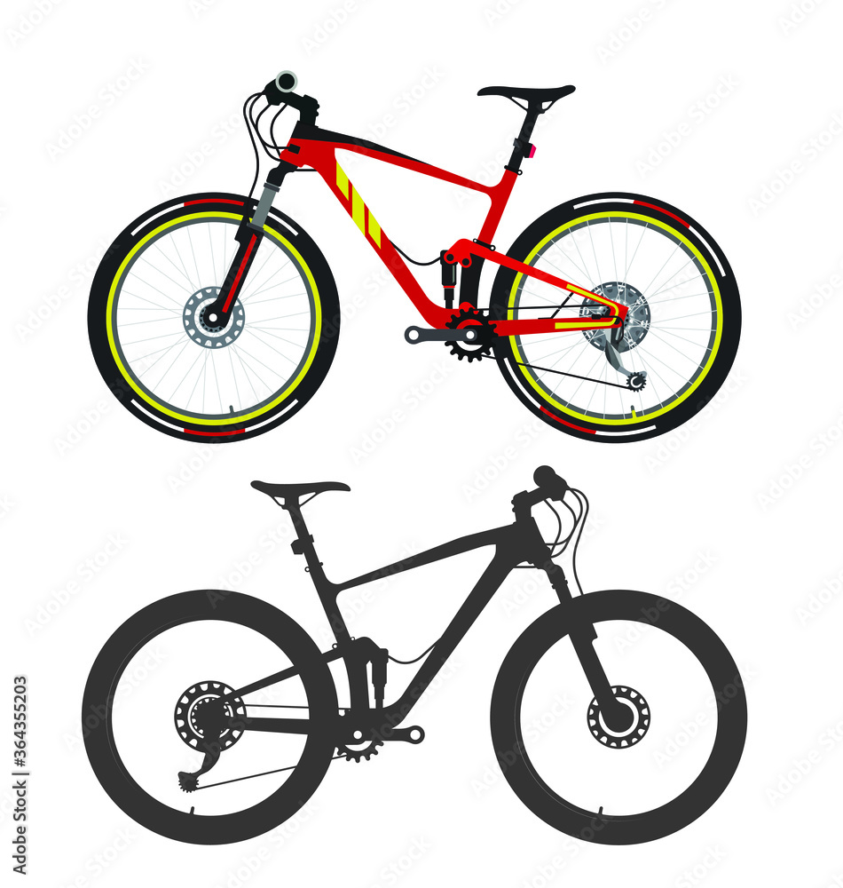 Fototapeta premium bicycle vector (side view)