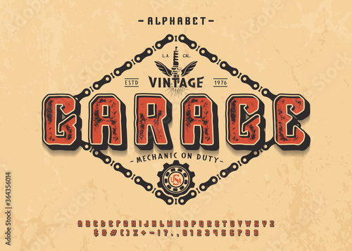 Font Garage. 3d display typeface