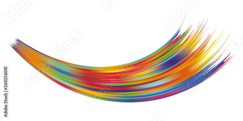 Wave colorful texture volume surface. warp strip