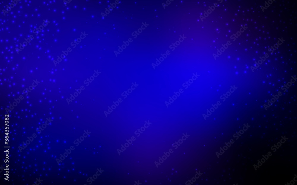 Dark BLUE vector texture with milky way stars. Shining illustration with sky stars on abstract template. Pattern for astronomy websites.