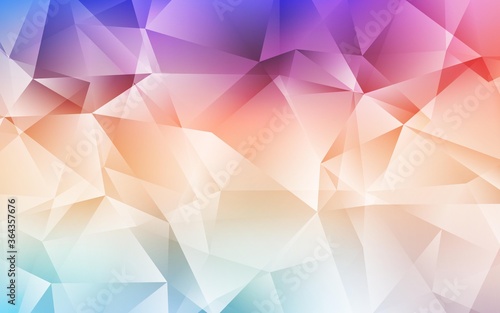 Light Multicolor vector shining triangular background. Colorful illustration in polygonal style with gradient. Textured pattern for your backgrounds.