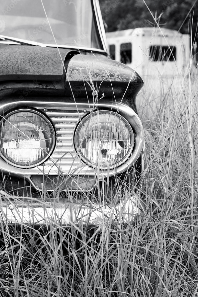 Headlight of a Classic Car