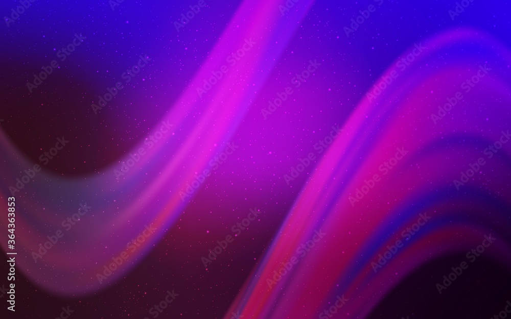 Light Purple vector layout with cosmic stars. Space stars on blurred abstract background with gradient. Pattern for futuristic ad, booklets.
