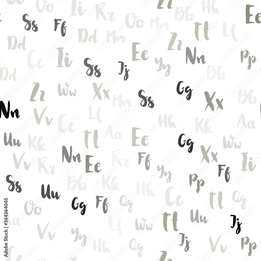 Light Gray vector seamless background with signs of alphabet. Shining colorful illustration with isolated letters. Design for wallpaper, fabric makers. Light Gray vector seamless background with signs of alphabet. Shining colorful illustration with isolated letters. Design for wallpaper, fabric makers.