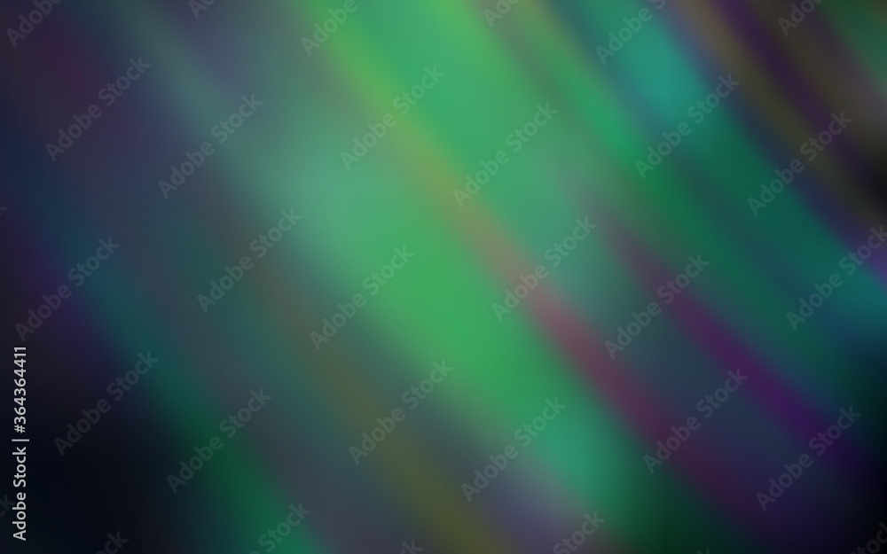 Dark Green vector background with stright stripes. Lines on blurred abstract background with gradient. Smart design for your business advert.