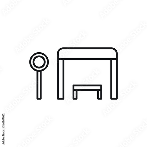 bus stop icon vector