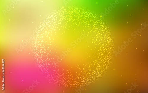 Light Pink, Yellow vector background with astronomical stars. Glitter abstract illustration with colorful cosmic stars. Pattern for astrology websites.