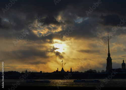 Sunset sky in Saint Petersburg