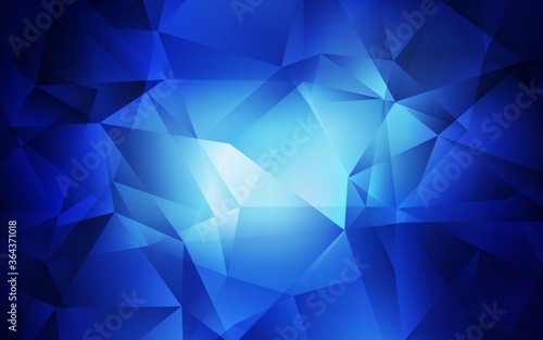 Dark BLUE vector polygon abstract backdrop. Elegant bright polygonal illustration with gradient. A new texture for your web site.