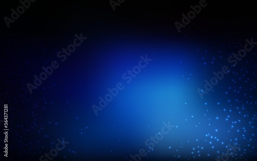 Dark BLUE vector texture with milky way stars. Shining colored illustration with bright astronomical stars. Pattern for astronomy websites.