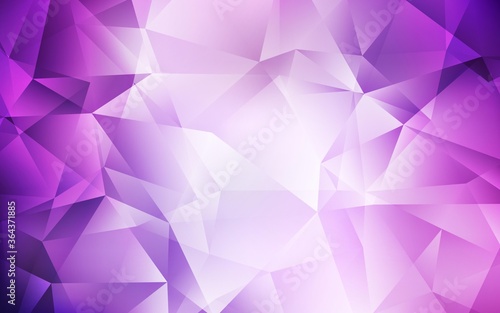 Light Purple vector triangle mosaic texture. Creative geometric illustration in Origami style with gradient. A completely new design for your leaflet. © smaria2015