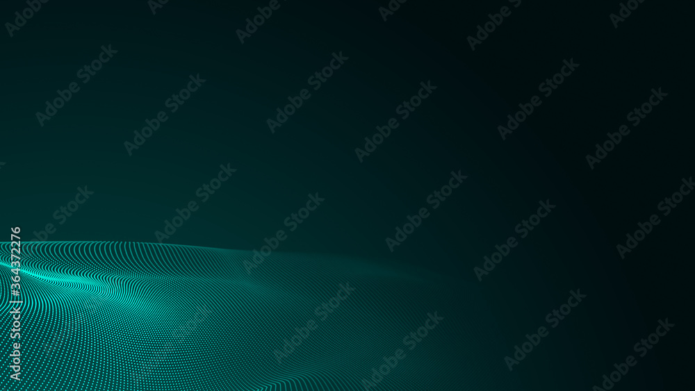Dot green wave light screen gradient texture background. Abstract technology big data digital background. 3d rendering. Dot green wave light screen gradient texture background. Abstract technology big data digital background. 3d rendering.